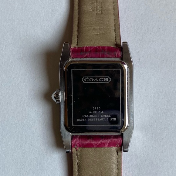 Coach Watch with Pink band and Original band main image 6